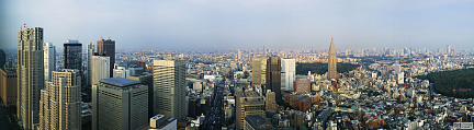Панорама центра Токио. Япония